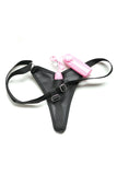 Adjustable Vibration Crotchless Leather Panties