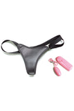 Adjustable Vibration Crotchless Leather Panties