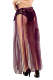 Sexy Sheer Lace Side Slit Maxi Skirt