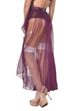 Sexy Sheer Lace Side Slit Maxi Skirt