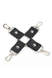 Leather Hogtie Restraint with Metal Swivel Snap Hook