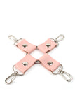 Leather Hogtie Restraint with Metal Swivel Snap Hook