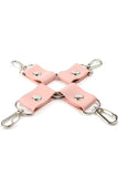 Leather Hogtie Restraint with Metal Swivel Snap Hook