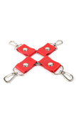 Leather Hogtie Restraint with Metal Swivel Snap Hook