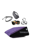 Inflatable Postition Pillow bundle with Blindfold Handcuffs Gag and Harness Bra