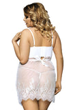 Plus Size Sexy Sheer Lace Lingerie Bridal Dress