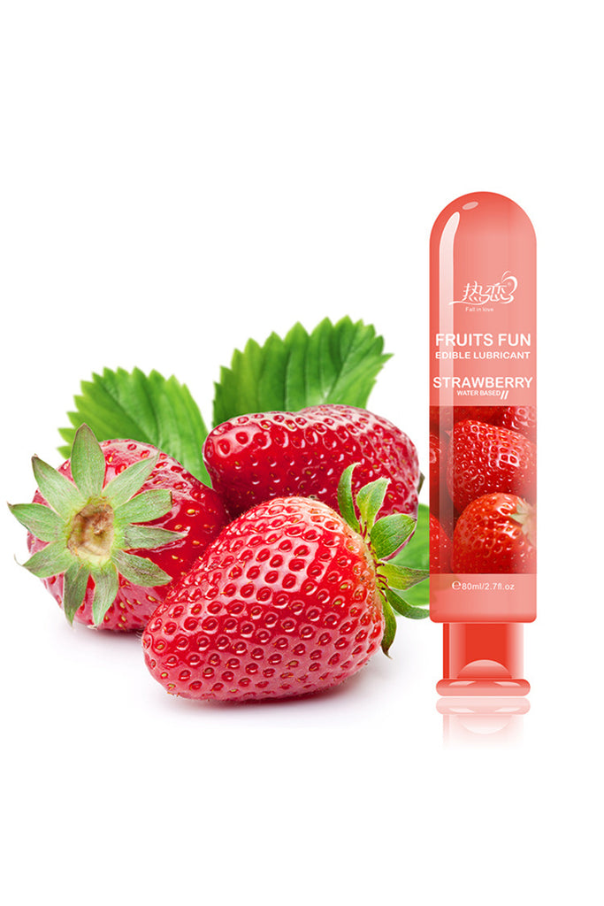 Edible Strawberry Flavour Water-Based Lubricant 2.7oz
