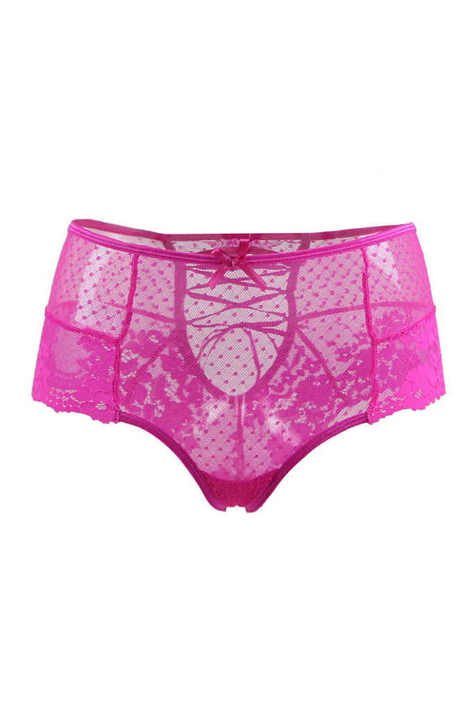 Sexy High Waist Floral Lace Strappy Panties