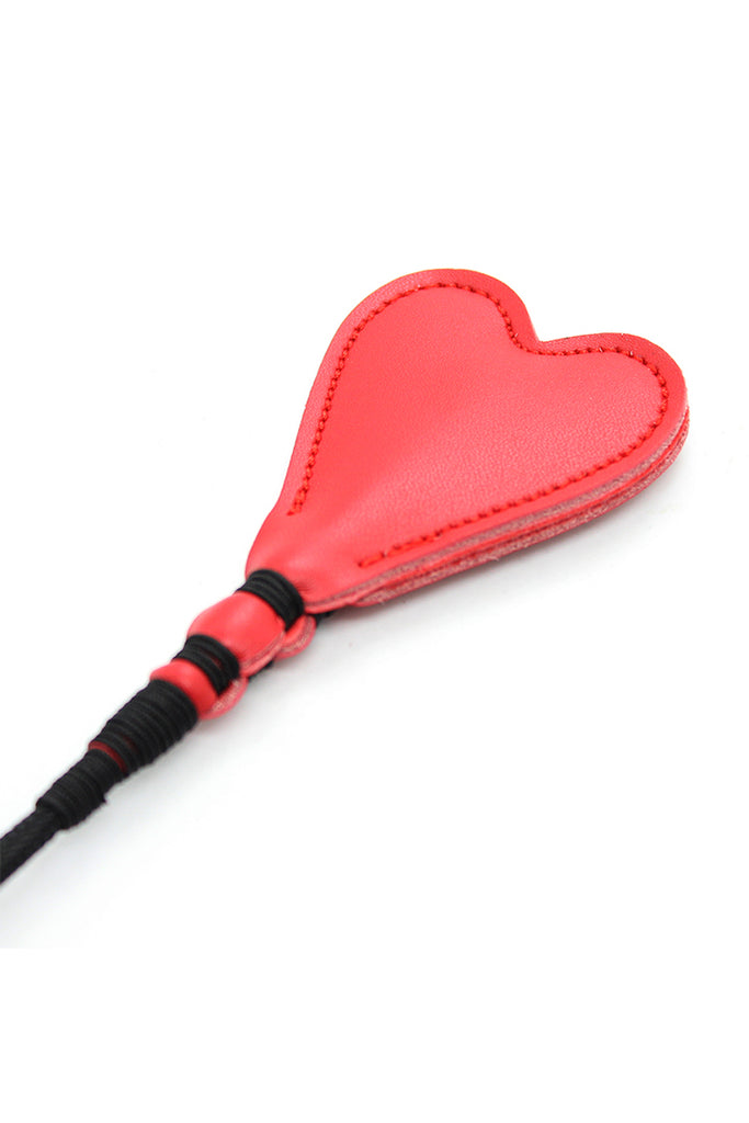 Heart Shaped Riding Crop Red