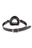 O-Ring Style Silicone Open Mouth Lip Gag Black Red Pink