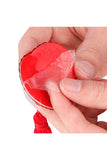 Heart Shaped Sequin Nipple Pasties with Tassel Red Black