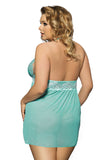Plus Size Floral Lace Halter Neck Babydoll