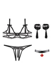 Fee et moi 1/4 Cup Bra and Crotchless Thong Set
