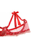 Fee et moi 1/4 Cup Bra and Crotchless Thong Set