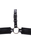 Male Studs Buckle Pouch Thong with Lock Cage