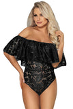 Off-shoulder Lace Bodysuit Lingerie