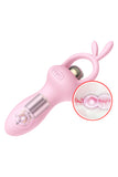 Leten Cute Pink Silicone Butt Plug with Finger Loop