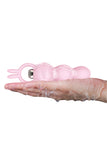 Leten Cute Pink Silicone Butt Plug with Finger Loop