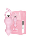 Leten Cute Pink Silicone Butt Plug with Finger Loop