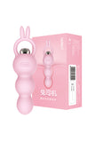 Leten Cute Pink Silicone Butt Plug with Finger Loop