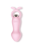 Leten Cute Pink Silicone Butt Plug with Finger Loop