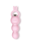 Leten Cute Pink Silicone Butt Plug with Finger Loop