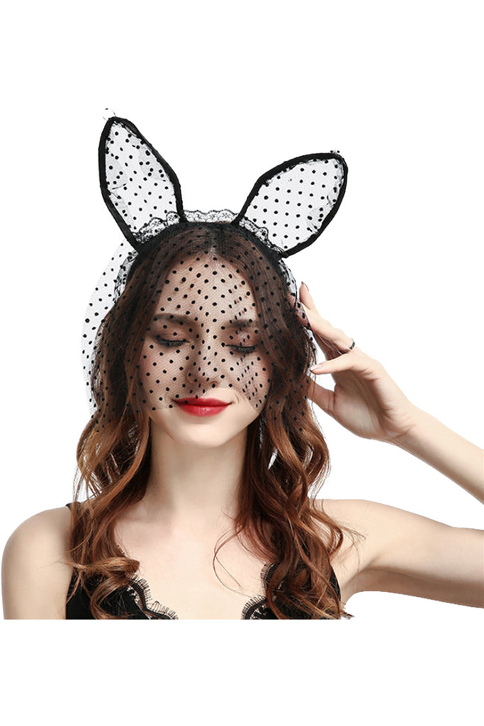 Pindot Veil Bunnygirl Roleplay Costume Ear and Hair Hoop accessories