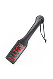 BITCH Letter Imprint Leather Slapper Spanking Paddle