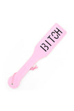 BITCH Letter Imprint Leather Slapper Spanking Paddle