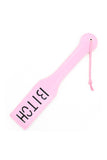 BITCH Letter Imprint Leather Slapper Spanking Paddle