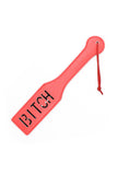 BITCH Letter Imprint Leather Slapper Spanking Paddle