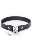 Heart Shape Lock Leather Collar