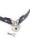 Heart Shape Lock Leather Collar
