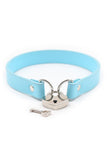 Heart Shape Lock Leather Collar