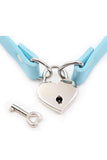 Heart Shape Lock Leather Collar