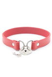 Heart Shape Lock Leather Collar