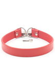 Heart Shape Lock Leather Collar