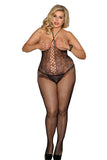 Open Cup Halter Neck Fishnet Crotchless Bodystocking