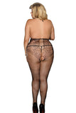 Open Cup Halter Neck Fishnet Crotchless Bodystocking