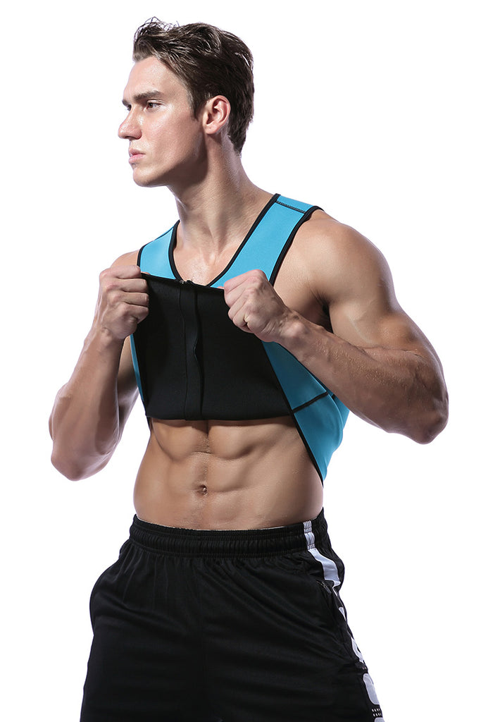 Men's Zip Up Neoprene Waist Trainer Vest