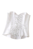 Bride Waist Training Corset Steel Boned Bustier Black White