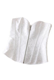 Bride Waist Training Corset Steel Boned Bustier Black White