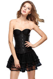 Brocade Laced Waist Training Corset Shaper  24 Steel Boned