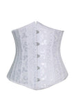 Brocade Laced Waist Training Corset Shaper  24 Steel Boned