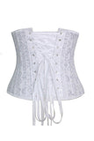 Brocade Laced Waist Training Corset Shaper  24 Steel Boned