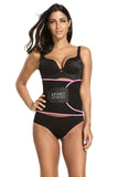 Waist Training Back Support Fitness Belt - Black Pink