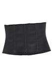 Waist Trainer with Latex Hook Closures 9 Steel Boned - Black Nude