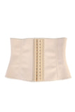Waist Trainer with Latex Hook Closures 9 Steel Boned - Black Nude