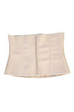 Waist Trainer with Latex Hook Closures 9 Steel Boned - Black Nude