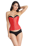 Long Overbust Floral Jacquard Corset